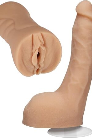 Doc Johnson Signature Set - Leolulu - Leo ULTRASKYN Pocket Pussy & Lulu 8 Inch ULTRASKYN Dildo with Removable Vac-U-Lock Suction Cup - F-Machine & Harness Compatible - for Adults Only, Vanilla