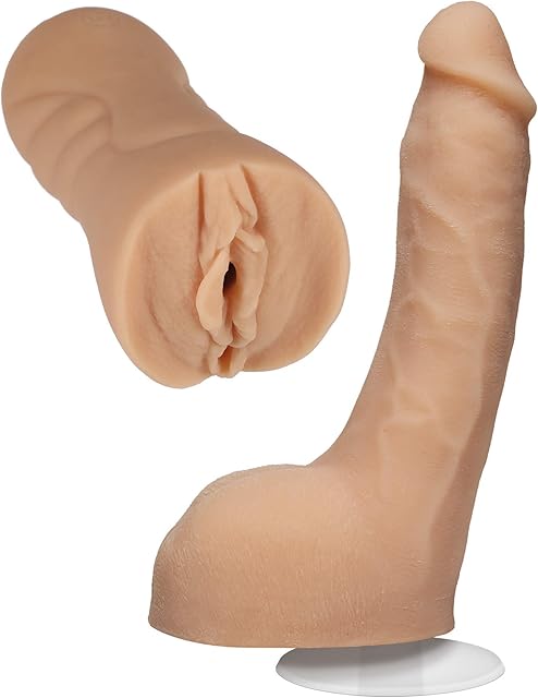 Doc Johnson Signature Set - Leolulu - Leo ULTRASKYN Pocket Pussy & Lulu 8 Inch ULTRASKYN Dildo with Removable Vac-U-Lock Suction Cup - F-Machine & Harness Compatible - for Adults Only, Vanilla