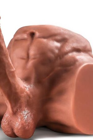 18LB Male Sex Doll for Women with 7.5in Flexible Huge Dildo,2 in1 Adult Torso Sex Dolls for Realistic 3D Muscular, Masturbation Tight Anal Butt for Gay Sex Toy, Unisex Masturbator for Men Women Couple