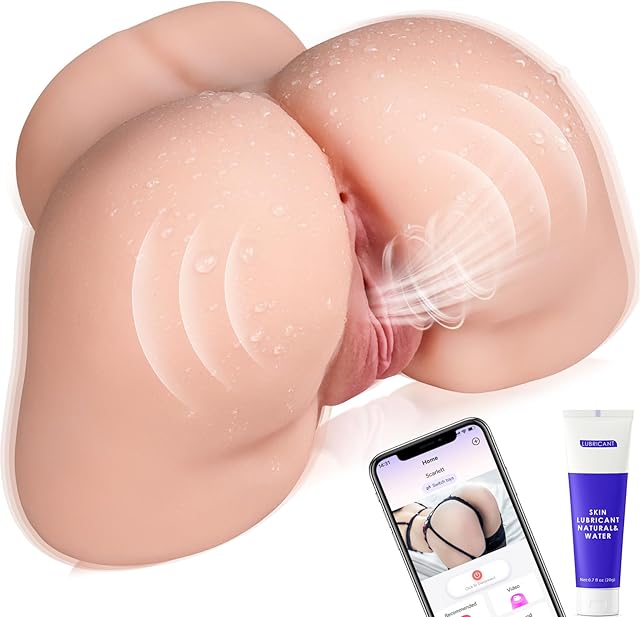 Vibrating Sex Doll Male Sex Toy for Men, BIG SHOCKED Automatic Male Masturbator Mens Sex Dolls Electric Pocket Pussy Fleshy Stroker Sex Toys & 12 Vibration Adult Toys 3D Lifelike Soft Butt Vagina Anal