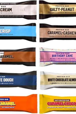 BarebeIIs-Protein Bars-Assorted Variety Pack Sampler, Protein Snacks with 20g of High Protein (10 Pack)