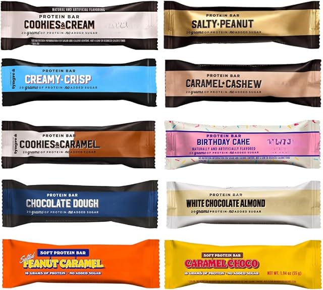 BarebeIIs-Protein Bars-Assorted Variety Pack Sampler, Protein Snacks with 20g of High Protein (10 Pack)