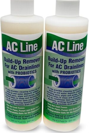 AC Drain Line Cleaner - 2 Pack / 6 Month Supply - Cleans HVAC drain lines, AC line cleaner, condensate lines, fountain drink drain lines and more