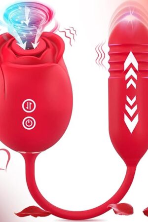 Generic Rose Adult Tools 2024 Female Toy, 9 Mode Waterproof Gift, Automatic Electric Adult Toy Machine USB Rechargeable Red Rose.01, Colour