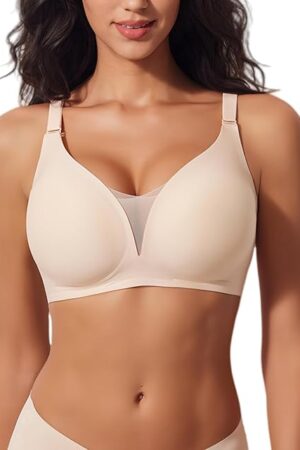 Bras for Women Jelly Cup Series Plus-Size Push Up Bra Sexy Mesh Seamless Adjustable Side Bra WS01