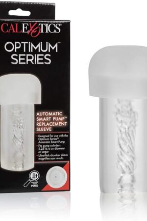 CalExotics, Optimum Series Automatic Smart Pump Replacement Sleeve Male Silicone Masturbation Sleeve  5 Inch Adult Male Masturbator Sex Toy  Clear Maintenance Free, 1 Count