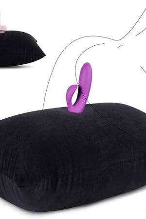 Inflatable Sex Pillow Suction Cup Dildo Mount for Coupe Sex Women G Spot Position Cushion, Portable Sex Toy Pillow Vibrator Holder for Sex Body Positioners with Hole Love Position Aid for Adult