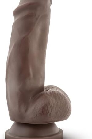 Eden Adult Sex Toys - Realistic Beginner Dildo - 7 Inch Soft Thick Lifelike Anal Dildo with Suction Cup for Hands-Free Play - Girthy Penis for Vaginal G-Spot Stimulation - Women Men & Couples - Brown