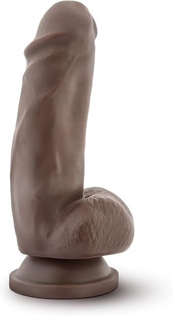 Eden Adult Sex Toys - Realistic Beginner Dildo - 7 Inch Soft Thick Lifelike Anal Dildo with Suction Cup for Hands-Free Play - Girthy Penis for Vaginal G-Spot Stimulation - Women Men & Couples - Brown