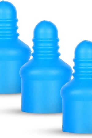LeLuv Silicone Septum Sleeve 3 Pack Easyop Vacuum Pump Cylinder Accessory Sleeve Glow in The Dark Neon Blue