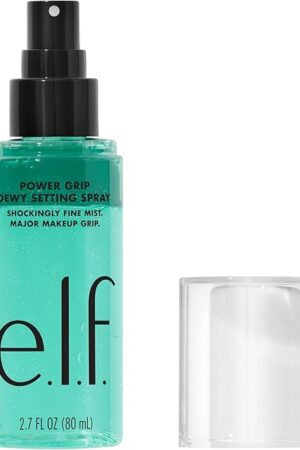 elf Power Grip Dewy Setting Spray, Ultra Fine Mist Made With Hyaluronic Acid, Grips Makeup For A Hydrated, Dewy Finish, Vegan & Cruelty-Free