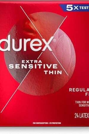 Durex Extra Sensitive Ultra Thin Lubricated Condoms, 24 Count