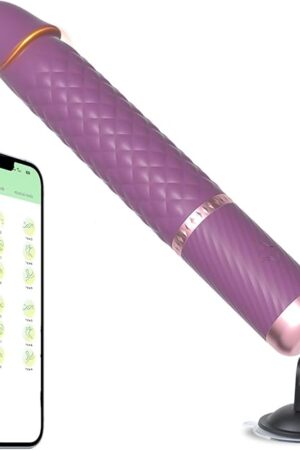 App Remote Control Thrusting Vibrator Dildo Sex Machine Vibrator Sex Toys, Suction Cup Sex Toy with 9Thrusting &9 Vibrations, Heating Function, G Spot Anal Dildo Adult Sex Toys for Female Men Couples