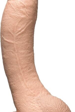 Doc Johnson Vac-U-Lock - Stryker - Thick and Curved Realistic Dildo - 94 in Long and 21 in Wide - FIRMSKYN Dildo - F-Machine, Vac-U-Lock, and O-Ring Harness Compatible - for Adults Only, Vanilla