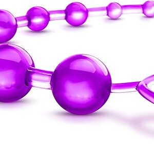 Eden Adult Sex Toys - 12 Inch Silicone Anal Beads With Gradual Size Increase 10 Balls & Safe Pull Ring - Anal Trainer Prostate Massager Butt Plug Chain - Anal Pleasure Toy for Women Men Couples - Pink