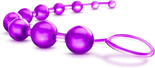 Eden Adult Sex Toys - 12 Inch Silicone Anal Beads With Gradual Size Increase 10 Balls & Safe Pull Ring - Anal Trainer Prostate Massager Butt Plug Chain - Anal Pleasure Toy for Women Men Couples - Pink