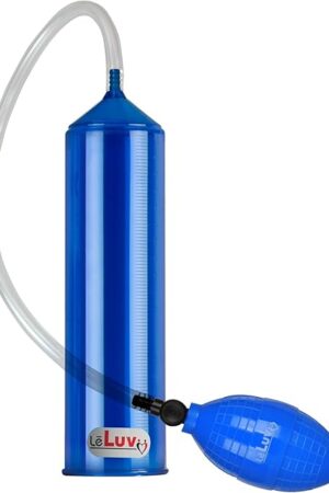 2.25"x9" EasyOp Blue Good Bgrip Blue Ball Grip with Clear Graduated Cylinder/Clear Collapse-Resistant Hose Basic Penis Pump