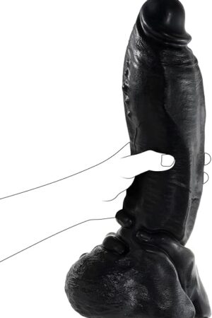 13inch Huge Monster Dildo,318inch Diameter Thick Dildo for G-spot Stimulation Orgasm with Big Suction Cup,Black Realistic Dong Penis XXXL Sex Toy for Women Men