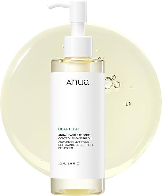 Anua Heartleaf Pore Control Cleansing Oil, Oil Cleanser for Face, Makeup Blackhead Remover, Korean Skin Care 676 fl oz(200ml) (original)