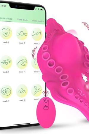 Wearable Panty Vibrator with App & Remote Control Vibrating Eggs,Rechargeable Butterfly Vibrators Clitorals Stimulator Vibrating Panties Wearable Sex Toy for Women (Red)