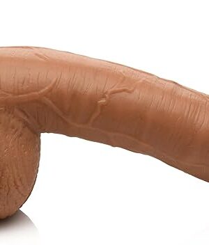 Jock Fantasy Soccer Sam 7" Dildo w/Balls for Men, Women, & Couples. Realistic Shape and Texture, Strong Suction Base, Harness Compatible Dildo. Latex-Free PVC. 1 Piece, Medium.