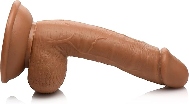 Jock Fantasy Soccer Sam 7" Dildo w/Balls for Men, Women, & Couples. Realistic Shape and Texture, Strong Suction Base, Harness Compatible Dildo. Latex-Free PVC. 1 Piece, Medium.