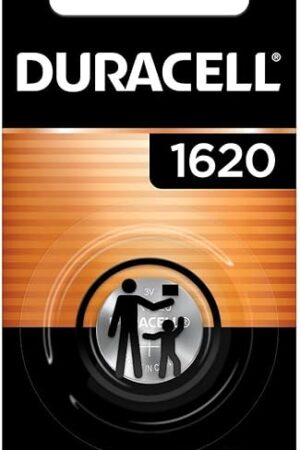 Duracell 1620 3V Lithium Battery, 1 Count Pack, Lithium Coin Battery for Medical and Fitness Devices, Watches, and more, CR Lithium 3 Volt Cell