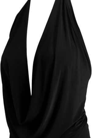 Women's Lightweight Low Cut Sexy Halter Neck [Made in USA]
