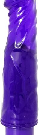 Jelly Dildo Vibrator by Healthy Vibes (Purple, 8") - Flexible, Wireless Dong with Multispeed Control and Realistic Texture and Size for Deep Penetration and G-Spot Pleasure - Phthalate and Latex Free