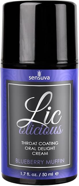 LIC-o-Licious Oral Delight Cream - Blueberry Muffin 1.7 fl.oz. (50ml) Bottle
