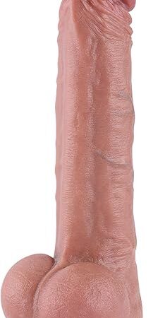 Hismith 12.6" Dual-Density Ultra Realistic Dildo - Slightly Textured, 9.4" Insert-able Length Dong with KlicLok System for Advanced User - L Size Cirill - Amazing Series