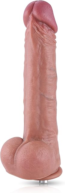Hismith 12.6" Dual-Density Ultra Realistic Dildo - Slightly Textured, 9.4" Insert-able Length Dong with KlicLok System for Advanced User - L Size Cirill - Amazing Series