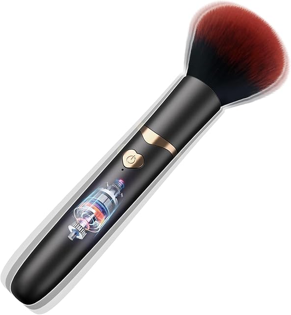BDSM Tickler Sex Toy Cosmetic Brush Erotic Tease and Masturbation Dual Purpose Bullet Vibrator with 10 Vibration Modes for Fetish SM Cosplay Role Foreplay Play (Black)