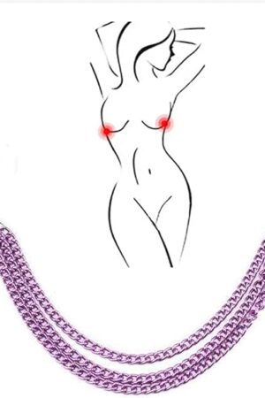 BDSM Toys Nipple Clamps Adult Toys, 2Pcs Adjustable Nipple Clamp Toys Sex Machine, Non-Piercing Chain Stainless Steel Nipple Clips Breast Clamps Adult Sex Toys & Games for Couples