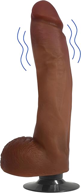 Jock Medium Vibrating Dildo with Balls - 10 Inch