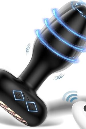 Anal Butt Plug Anal Plugs Sexy Toys, Remote Control Vibrating Butt Plug, Anal Vibrator With 10 Vibrations & 6 Wiggles Modes Prostate Massager Stimulator, 360?Rotating Anal Sex Toys for Male and Female