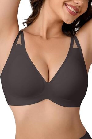 Wireless Bras for Women Supportive Mesh Straps Bra Seamless Full Coverage No Underwire Comfort Everyday Bras