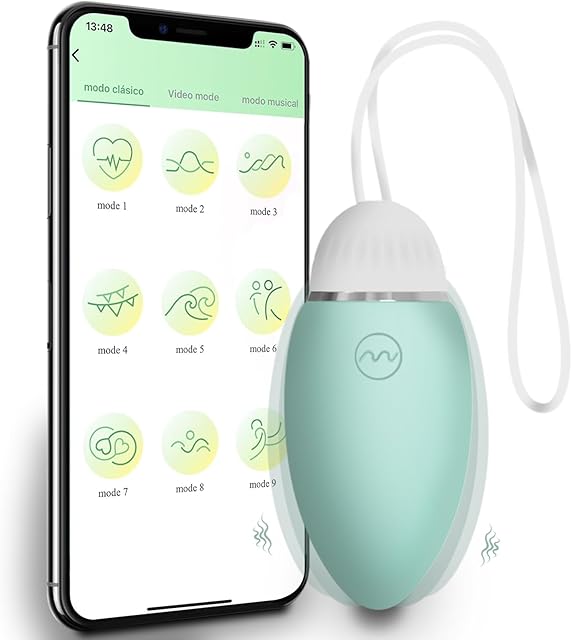 G-spot Stimulator Egg Vibrator Egg APP Remote Control Clitorals Vibrator Women Sex Toys Silicone Massager for Women, Couple Sex Games, with 10 Vibration Modes Waterproof Stimulator (Green)