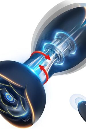 Anal Plug Vibrator with Remote Control Sex Toys for Men Women, Prostate Massager with 10 Rotation Vibration Modes, Adult Sex Toys Vibrating Butt Plug Anal Toys Vibrators Male Sex Toys Couple Pleasure