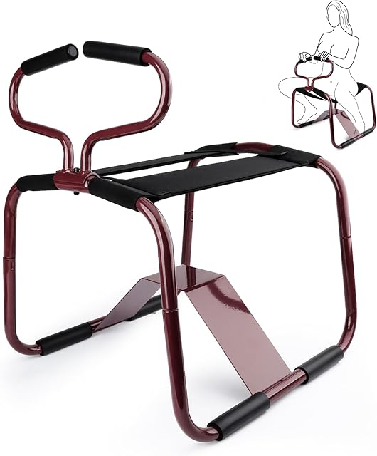 Bondage Chair Sex Furniture Bouncing Mount Stools Adult Sex Toy, Sex Love Chair with Handrail Detachable and Convenient Elastic Chair for Position Support, Weightless Position Sex Bench for Couples