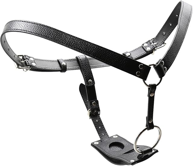 Leather Chastity Pants for Women, Female Chastity Belt Sexy Thong for Adult Play, Gay Underwear Bedroom BDSM Toys for Extreme Love Hog Ties Restraint SM Sex Toys for Couples Flirt Fetish #3