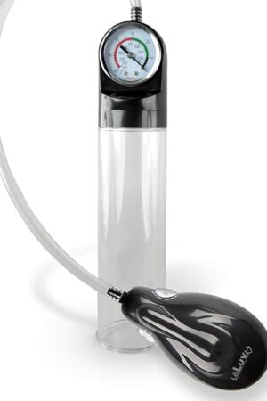 LeLuv eGrip Black Electric Handle Penis Pump Master Gauge Cylinder and Clear Hose