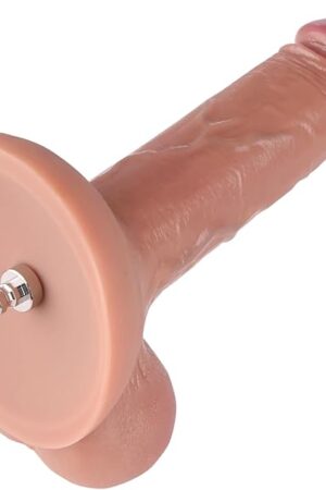 Hismith 78? Dual-Density Silicone Dildo, 6? Insertable Length Dong with Textured Veins for Sex Machine with KlicLok System, 16? Max Width, Beginner Series