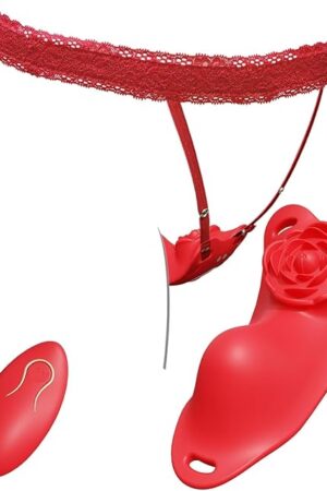 Wearable Panty Vibrator with Remote - Waist Range: 25-39 in, Rose Clitoral Stimulator Adult Sex Toys & Games for Female or Couples, Remote Control Butterfly Vibrators Pleasure Women