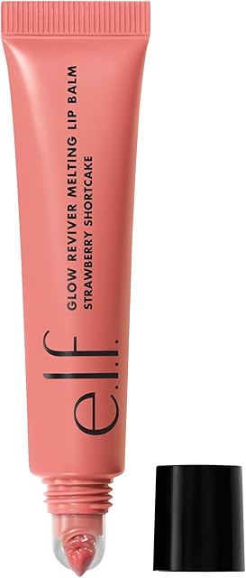 elf Glow Reviver Melting Lip Balm, Hydrating Tinted Lip Balm For A Glossy Finish & Soft, Supple Lips, Vegan & Cruelty-Free, Strawberry Shortcake