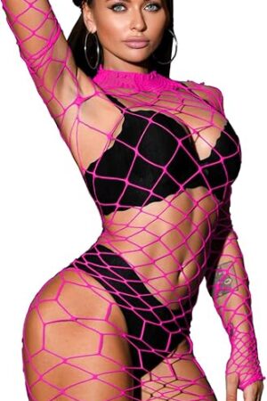 Fishnet Dress for Women, Rave Festival Outfits Fits 0-18, Sexy Concert Party Cover Up, Sheer Lingerie Plus Size