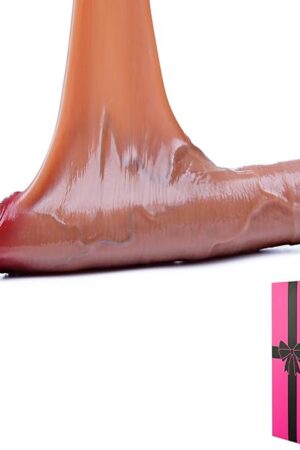 10 Inch Realistic Movable Foreskin Dildo with Suction Cup, 9" Double Silicone Giant Thick Penis Dildo for Gay Men Women, Extra Large G-Spot Lifelike Anal Dildos Strap On Harness Sex Tot for Vaginal