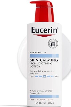 Eucerin Skin Calming Lotion - Full Body Lotion for Dry, Itchy Skin, Natural Oatmeal Enriched - 169 fl oz Pump Bottle