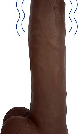 Jock Dark Vibrating Dildo with Balls - 11 Inch