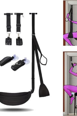 Generic WFOXAZC Adult Door Swing Couples Heavy Duty Door Sex Swing Set Door Frame Frequent Flyer Door Swing Pure Romance Adult Swing Sex Tools Holds 300 lbs Bed Sex Furniture Toys Sweatshirt